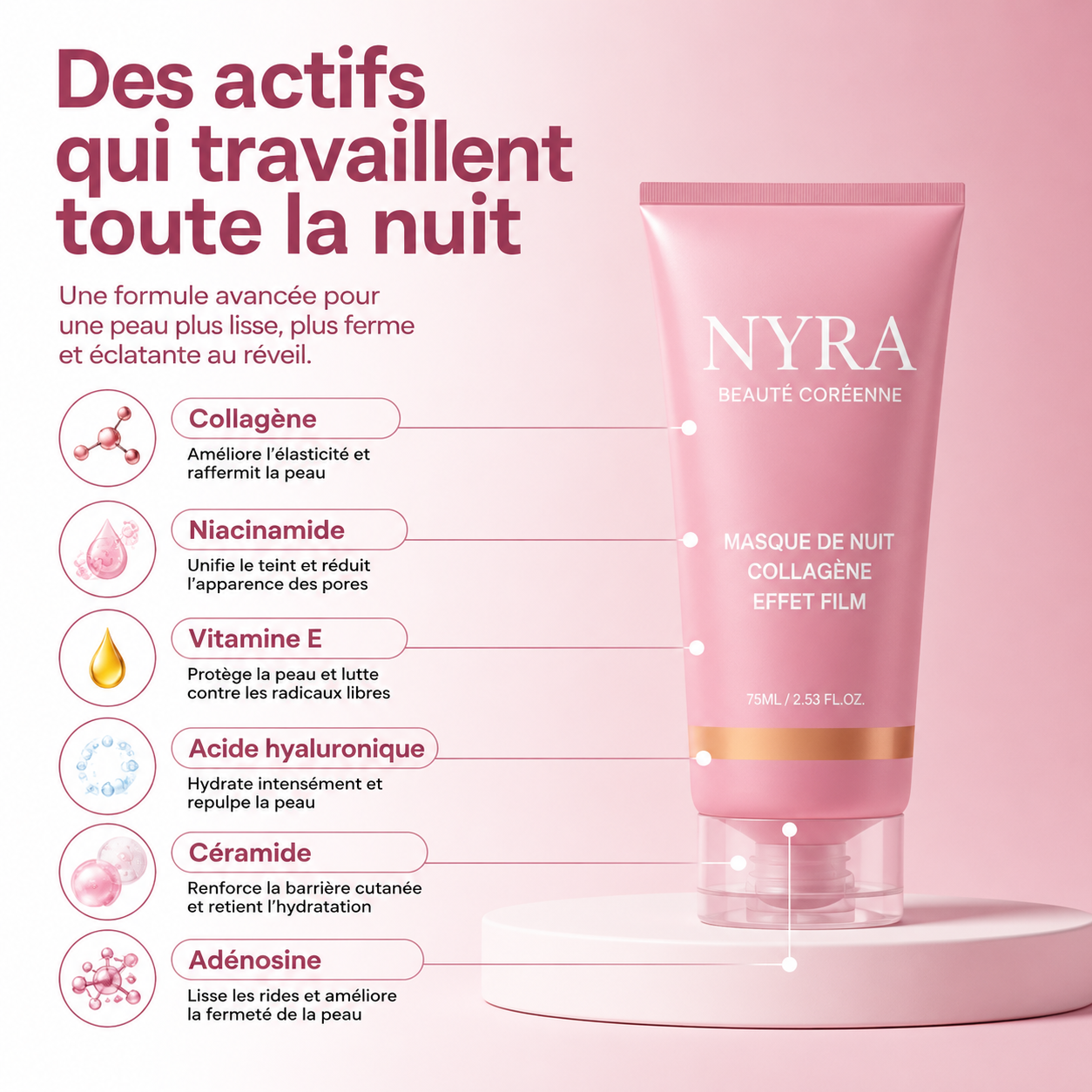 NYRA - Masque de Nuit Collagène